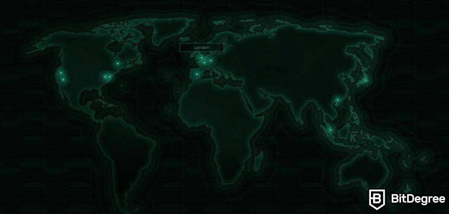 Análise da PEGA Pool: mapa global de nós.