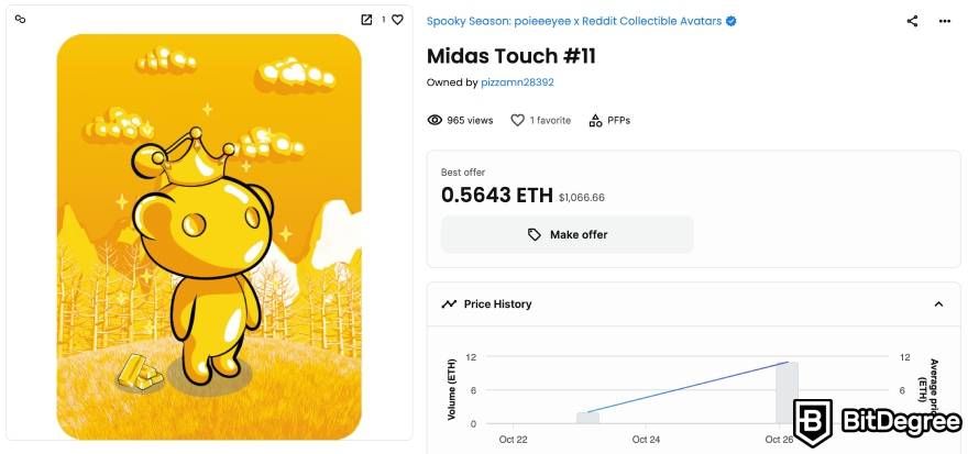 Reddit Collectible Avatars: Midas Touch by poieeyee.