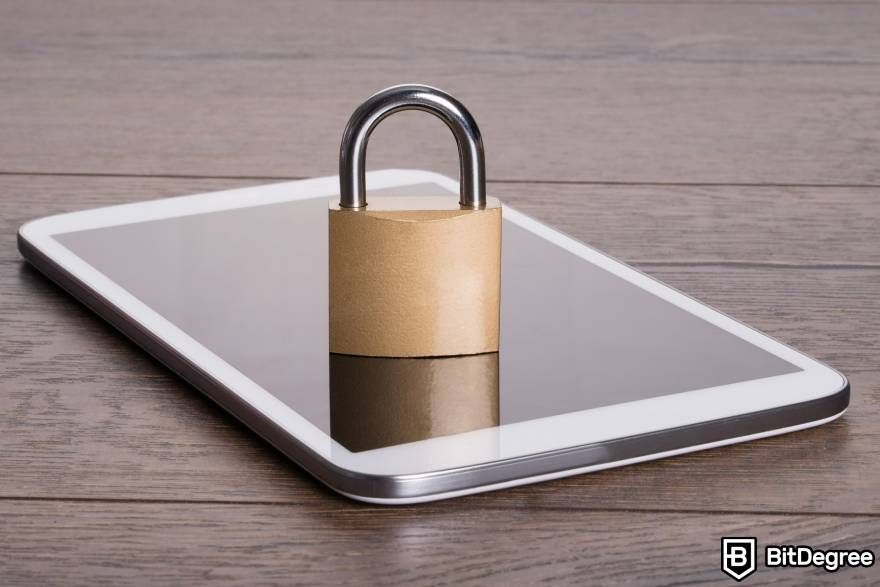 Top privacy coins: a lock on an iPad.