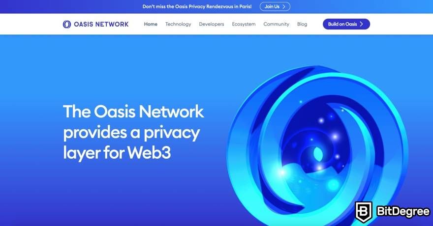 Top crypto coins: Oasis Network.