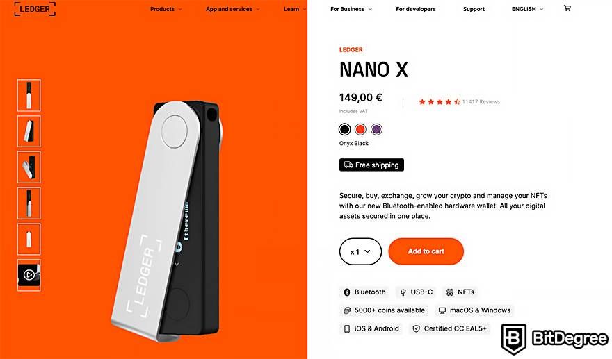 Tron wallet: Ledger Nano X.