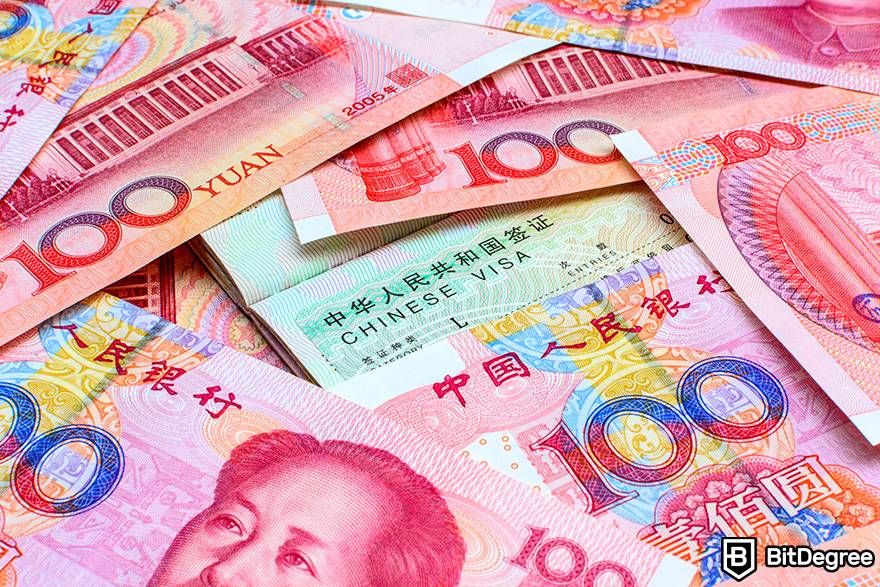 Tiền pháp định trong tiền điện tử là gì: đồng nhân dân tệ của Trung Quốc.