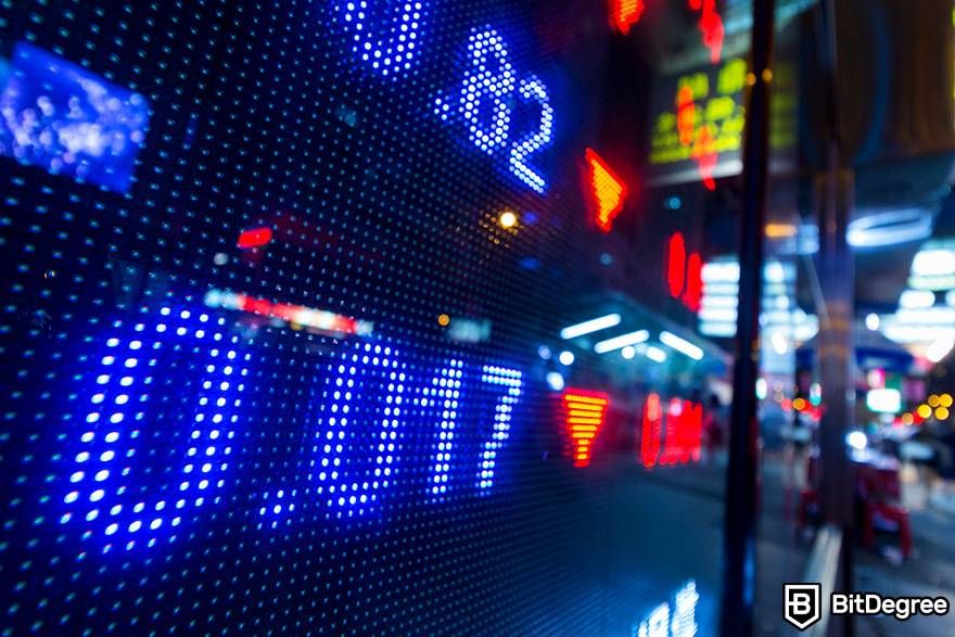 What is margin trading crypto: a display of the stock exchange rates.