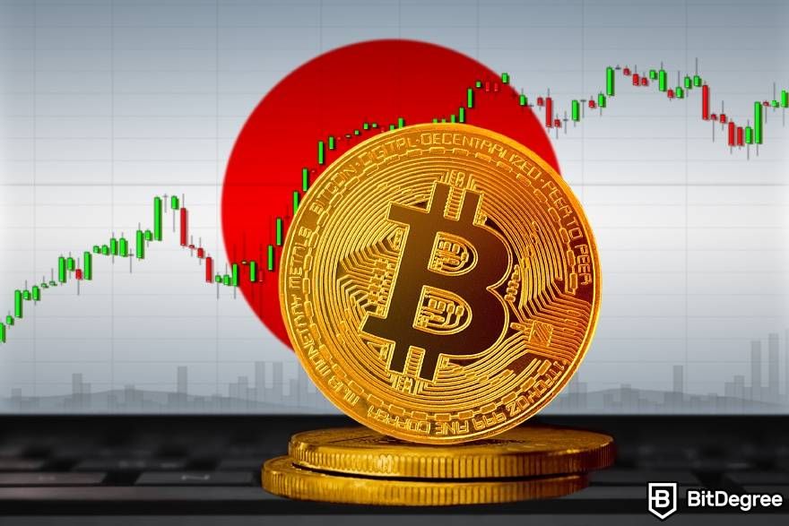 Who Accepts Bitcoin: Bitcoin on Japanese flag.