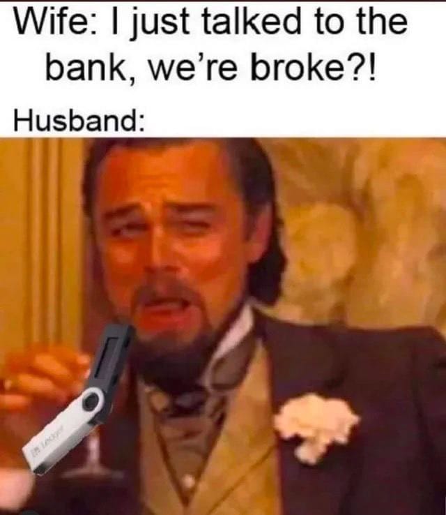 Meme about financial stress and emotional reactions in a relationship.