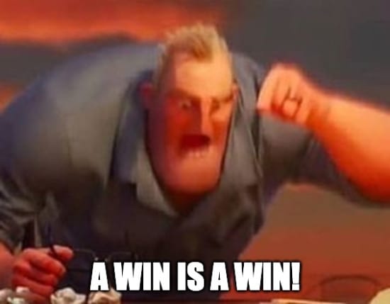 A win is a win: The Incredibles