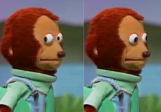 Awkward monkey puppet meme