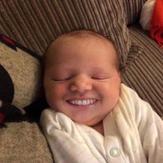 Baby with teeth
