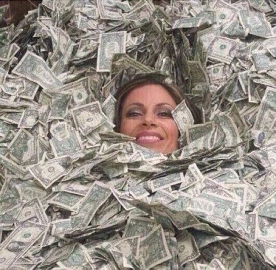 Bathing in money