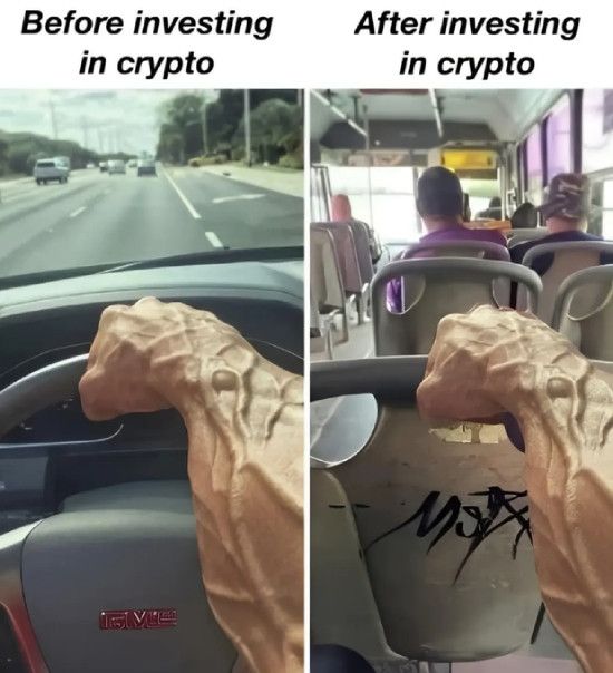 Before vs after investing in crypto