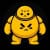 Binance yellow robot (BINA) memecoin logo