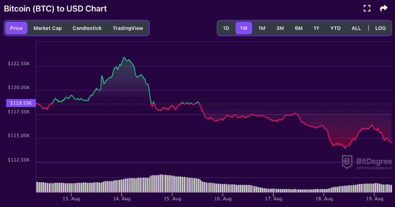 Bitcoin price chart from BitDegree, 08-19