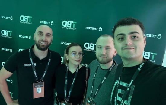 BitDegree team at Trezor's conference