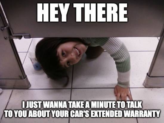 Car's extended warranty meme