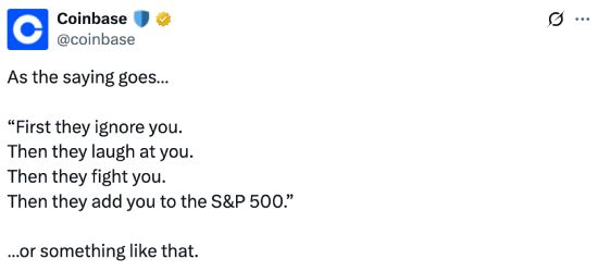 Coinbase tweet 05-13