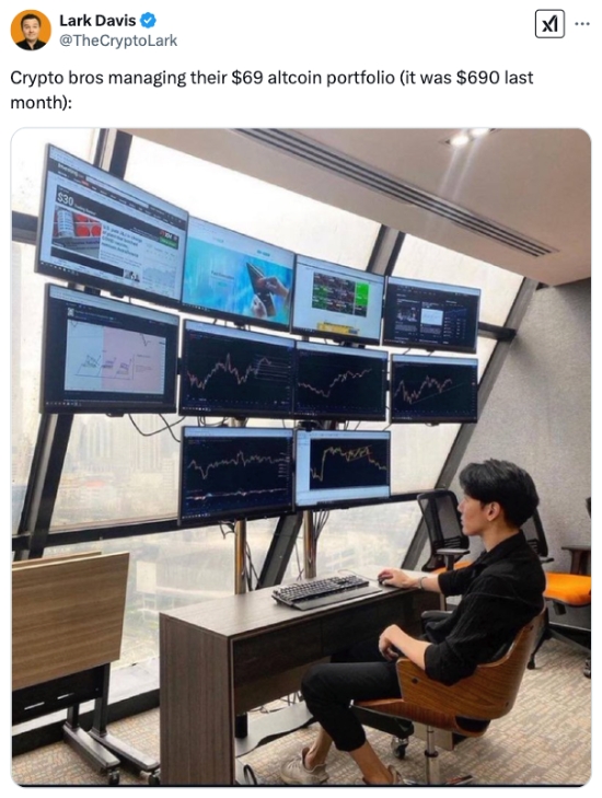 Crypto bros managing their portfolios