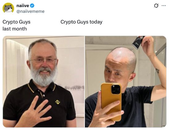 Crypto guys last month vs today