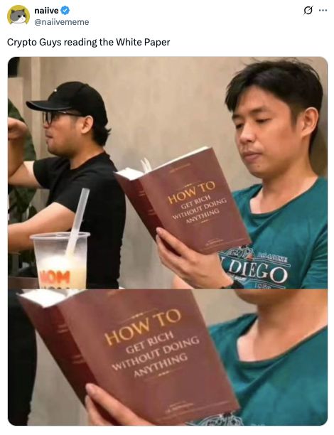 Crypto guys reading the White Paper