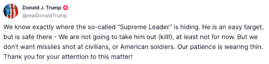 Donald Trump post 06-18