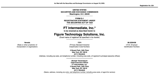 Figure Technology Solutions IPO filing