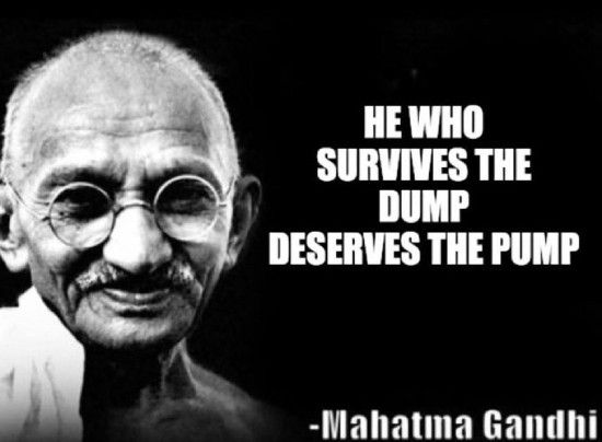 Gandhi crypto quote meme