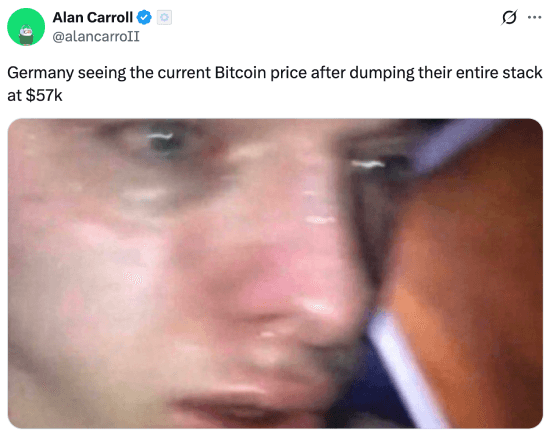 Germany looking at current Bitcoin prices