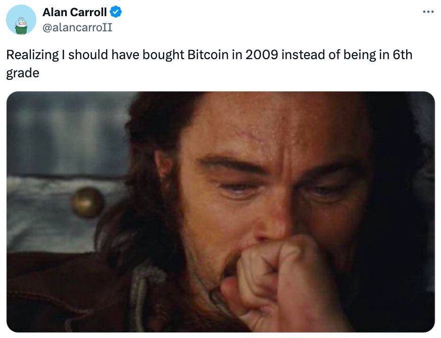 I should have bought Bitcoin