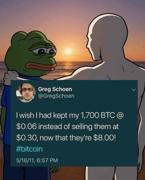 I wish I kept my 1,700 BTC