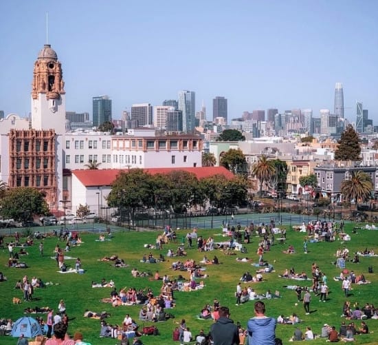 Image of a park with people Image of a park with people