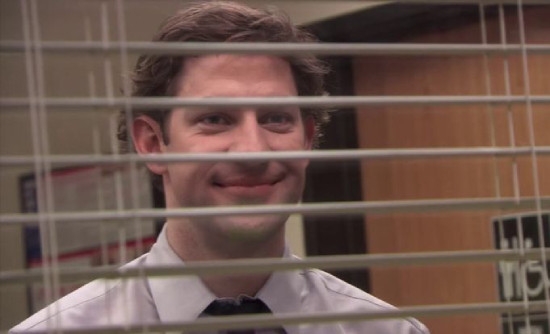 Jim from The Office peeping meme