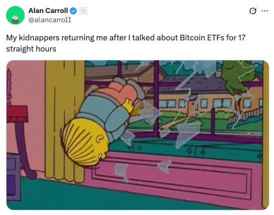 Kidnappers returning me after I talked about Bitcoin ETFs