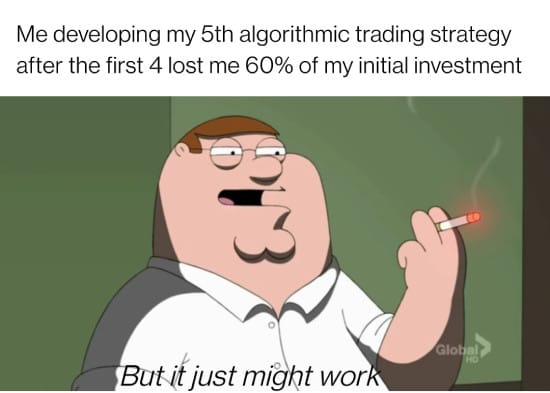 Meme about algorithmic trading