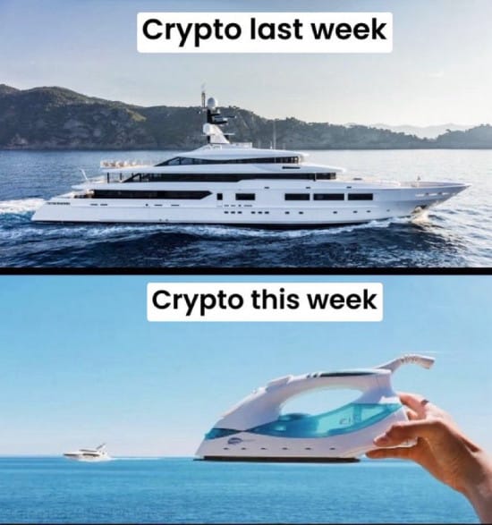 Meme about crypto last vs. this week