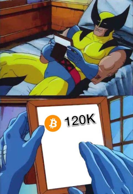 Meme about missing Bitcoin at $120K