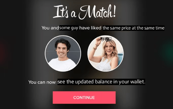 Meme about the similarities between Tinder and an order book