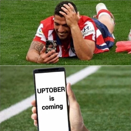 Meme about Uptober coming