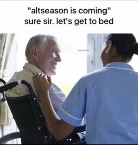 Meme about waiting for altseason