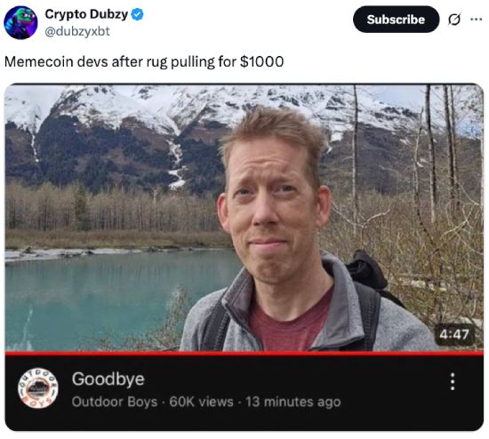 Memecoin devs rug pulling