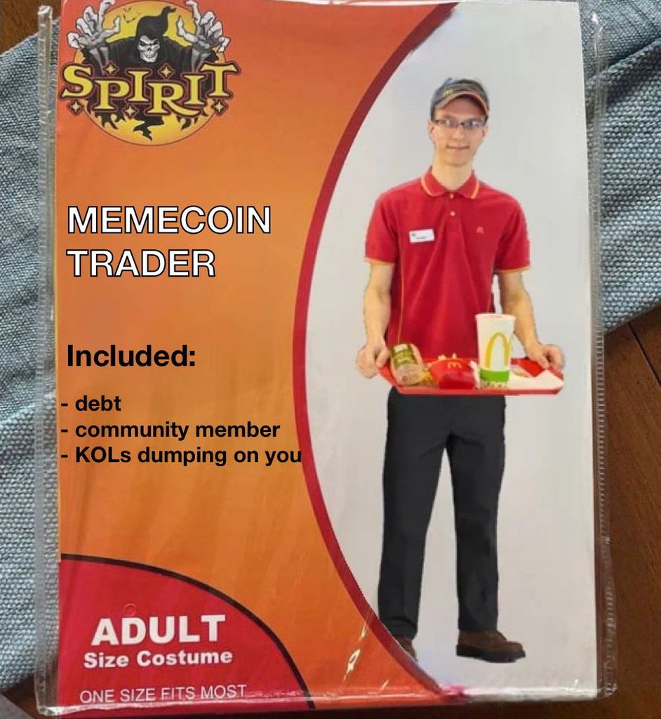 Memecoin trader costume