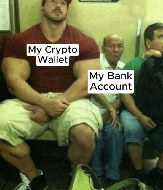 My crypto wallet vs bank account