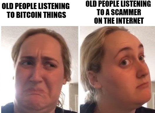 Old people listening to scammers