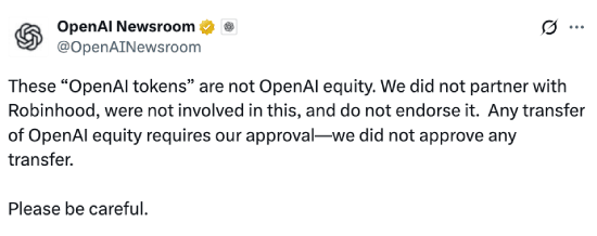 OpenAI Newsroom tweet 07-04