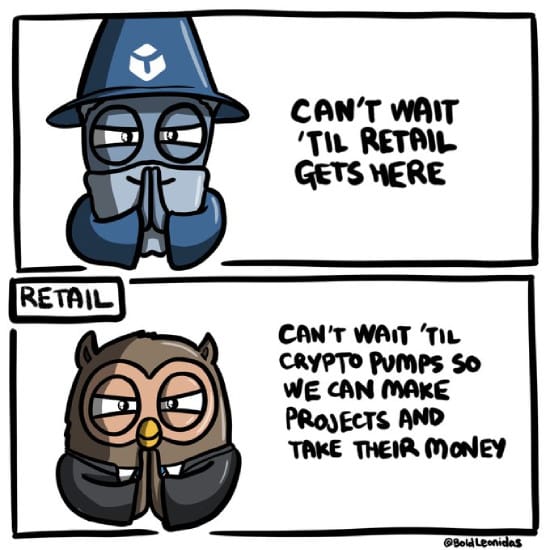 Retail taking crypto money