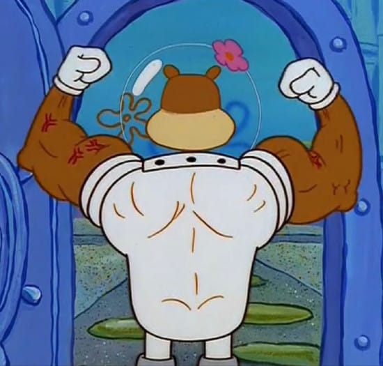 Sandy from SpongeBob strong