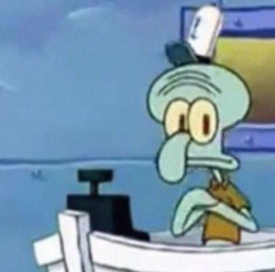 Scared Squidward