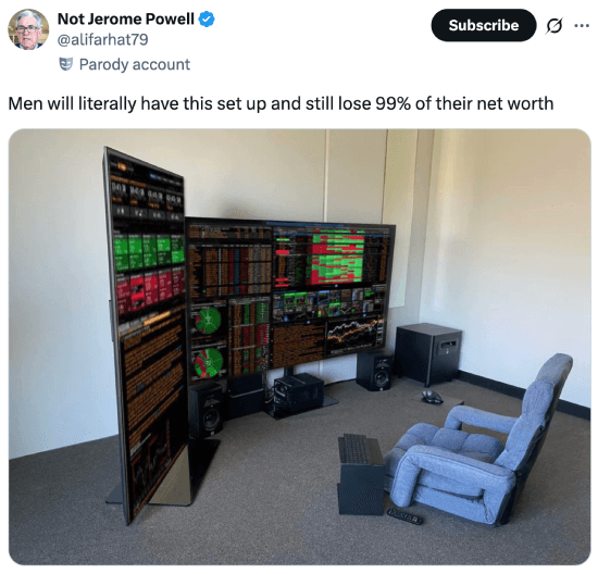 Setup to lose 99% of net worth
