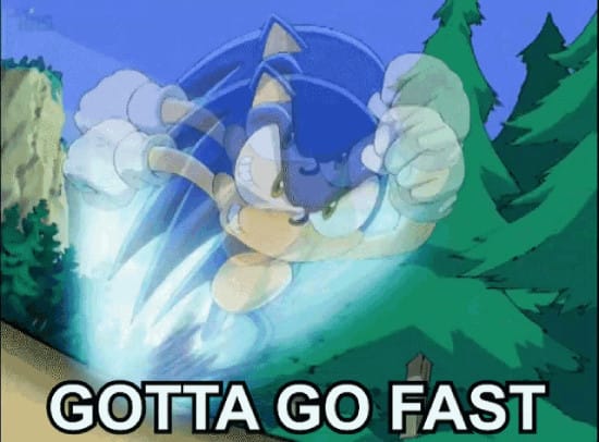 Sonic gotta go fast meme