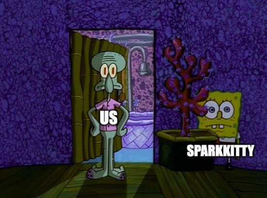 SparkKitty hiding from us