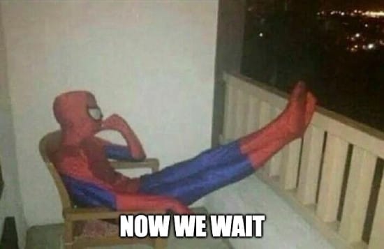 Spiderman waiting