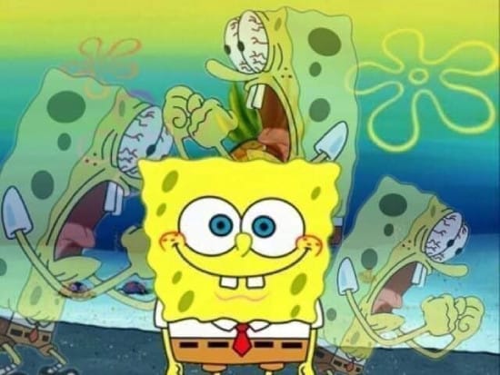 SpongeBob going crazy meme